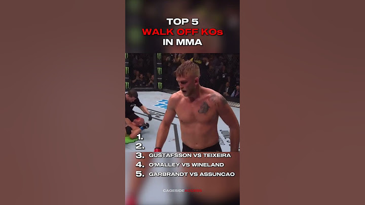 Top 5 Walk Off KO's In MMA 😳