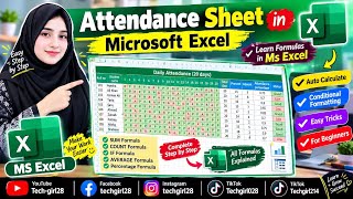 How to Make Attendance Sheet in Excel | Automatic Attendance Sheet | Attendance Calculation Formula