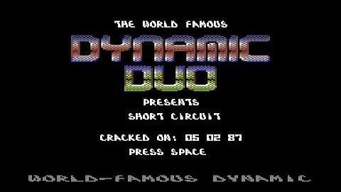 Dynamic Duo C64 cracktro from "Short Circuit" published by Ocean
