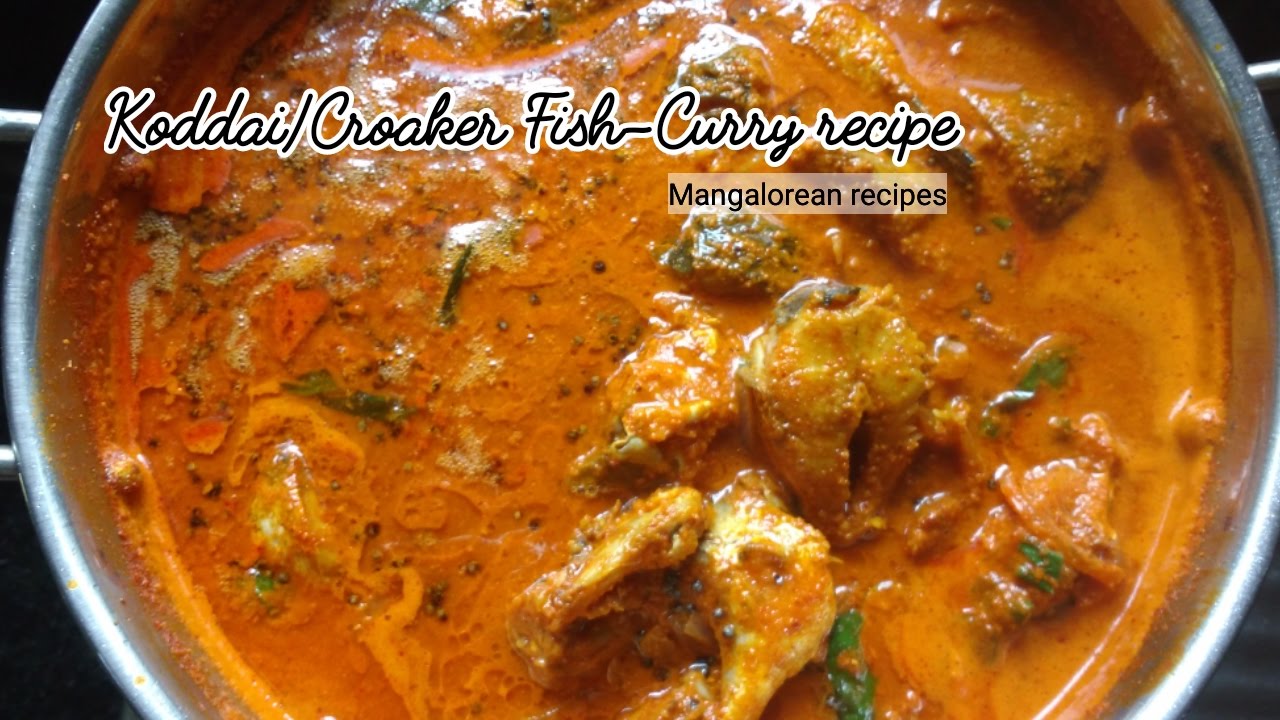 Koddai/Croaker/Jew/Dadiyar/Ghoti Fish curry recipe, Meen saaru, Mangalorean recipes | Mangalore Food