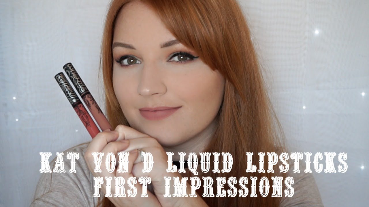 First Impressions: KatVonD Liquid Lipstick, Bow N Arrow & Lolita | Danielle - YouTube