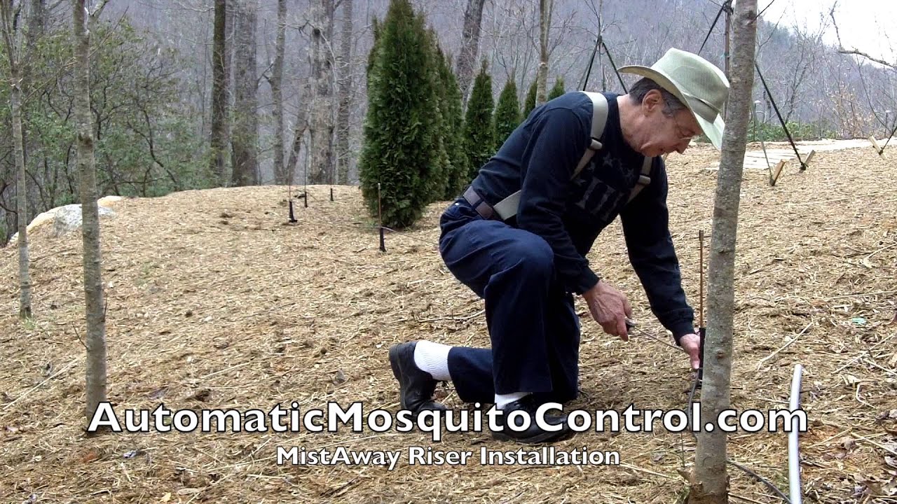 MistAway Risers Installation The Fast Way - DIY MistAway Mosquito Misting System Install. - YouTube