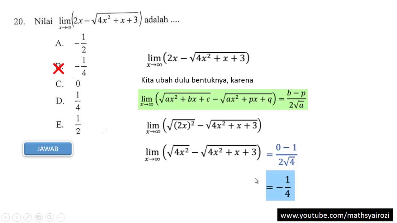 Pembahasan Soal Un Matematika Sma Ipa Part 3 Youtube