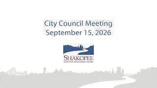 City Council, September 15, 2026