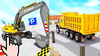 Real Excavator 3D Parking Game - Dumb Truck Construction Parking 3D - All Levels iOSAndroid GamePlay