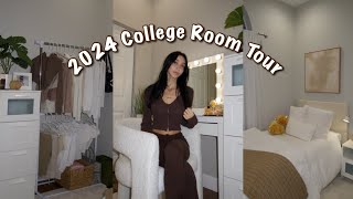 2024 UPDATED COLLEGE ROOM TOUR | minimalistic clean girl aesthetic!!