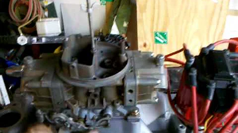 383 Stroker Small Block on the Stand Open Headers