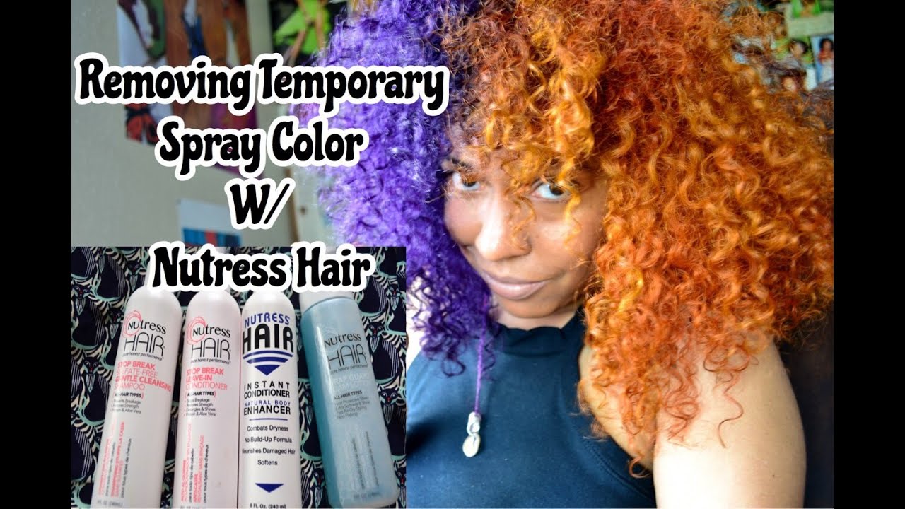 Natural Hair Removing Temporary Spray Color W Nutress Hair Youtube