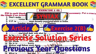 12th English Grammar | #article | #syntax | EXERCISE-2(B) || parts of speech || Net Worth