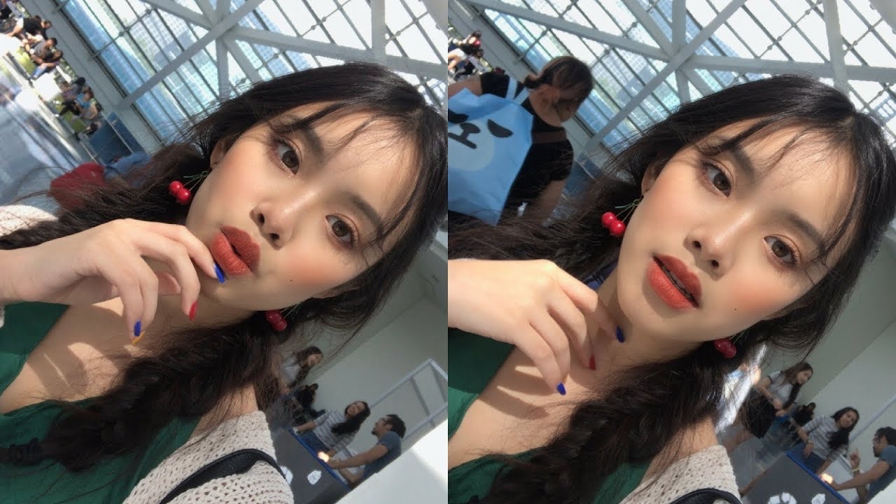 ORANGE MAKEUP + FISHTAIL BRAIDS #grwm