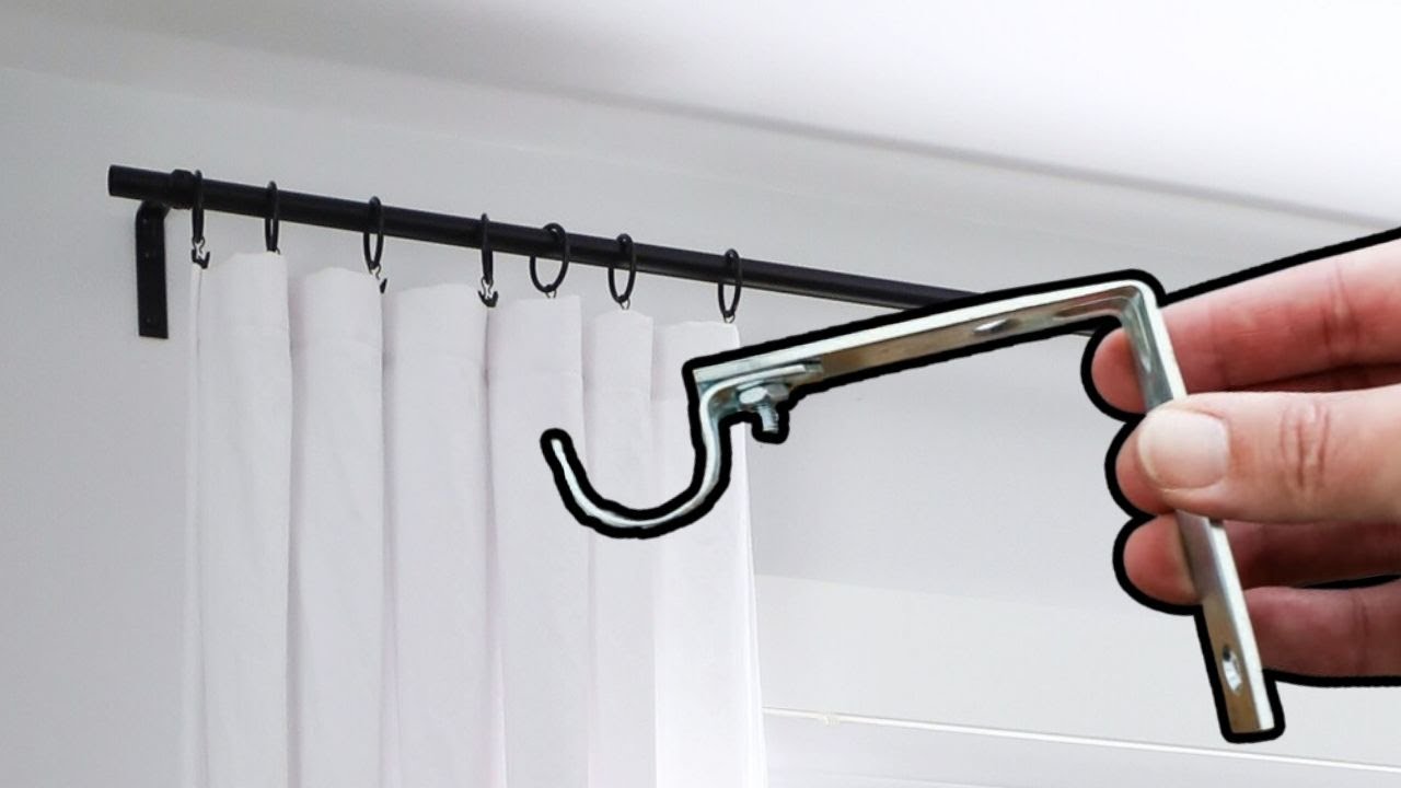 DIY Wooden Curtain Rod And Brackets - The Nifty Nester