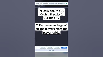 Introduction to SQL | Coding Practice 2 | Question 7 | NXT WAVE  #shorts #programming #database #nxt