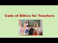 Code of ethics for teachers