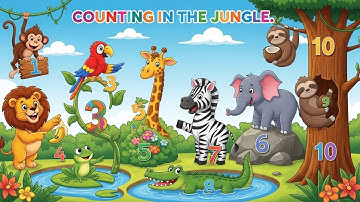 Counting in the Jungle | Learn Numbers 1–10 with Jungle Animals | ToonBeats Studio