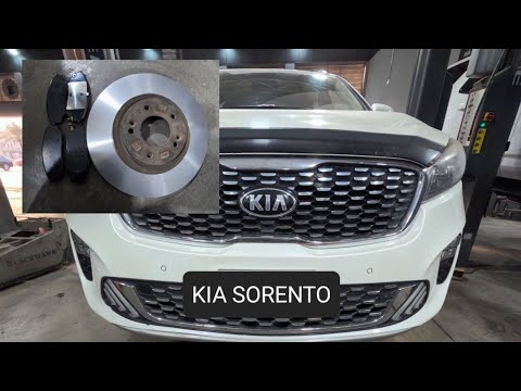 протирка тормозных дисков - замена тормозных колодок ... киа соренто - kia sorento