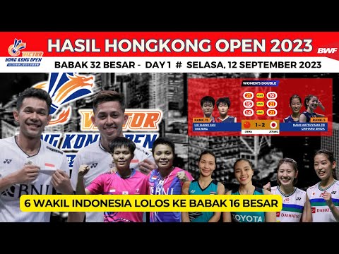 Hasil Hongkong Open 2023 hari ini, day 1 ~ 6 wakil Indonesia melaju ke R16 Hongkong Open 2023