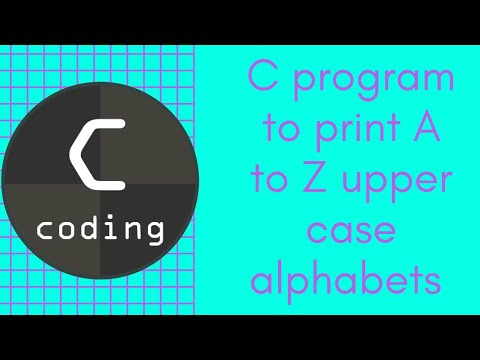 Simple 'C' program to print A-Z [upper case alphabets] || using 'for' loop concept