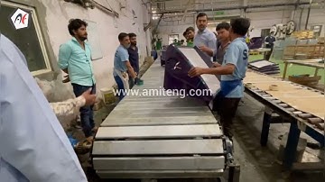 Slat Chain Conveyor System for Assembly Line #slatconveyor #conveyorsystem