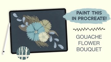 Procreate Tutorial • Paint this Digital Art Floral Bouquet • Free Brushes & Color Palette!