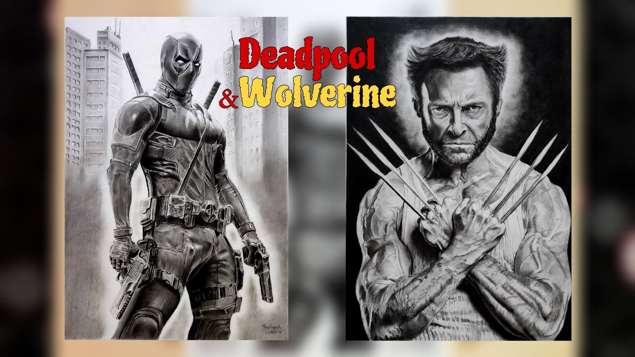 Deadpool & Wolverine Drawing I Pencil Drawing I Pradnyesh Art - YouTube