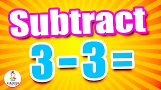 SUBTRACTION by 3 | Basic Subtraction for Kids (with Learning Time Fun Math)