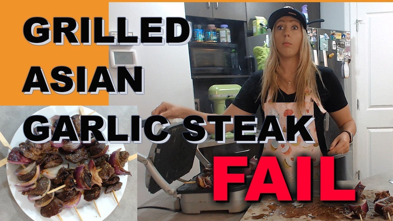 Grilled Asian Garlic Steak Skewers YouTube