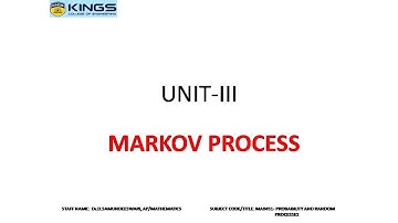 MA8451 - MARKOV PROCESS