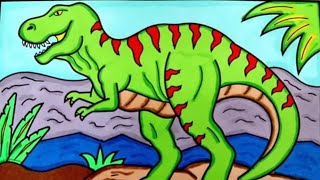 Desenho de T-rex jovem pintado e colorido por Redetho o dia 03 de