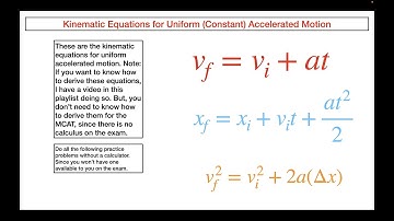 Equations of Uniform Accelerated Motion