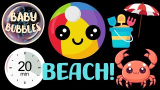 Baby Sensory Video BEACH PARTY! High Contrast Video for Babies. Baby Learning Video. #babysensory