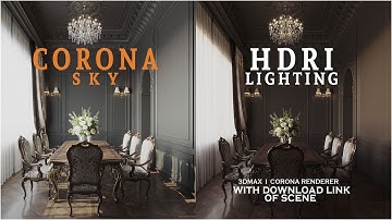 Realistic Interior Lighting with HDRI & CORONA SUN | 3ds Max + Corona Render Tutorial