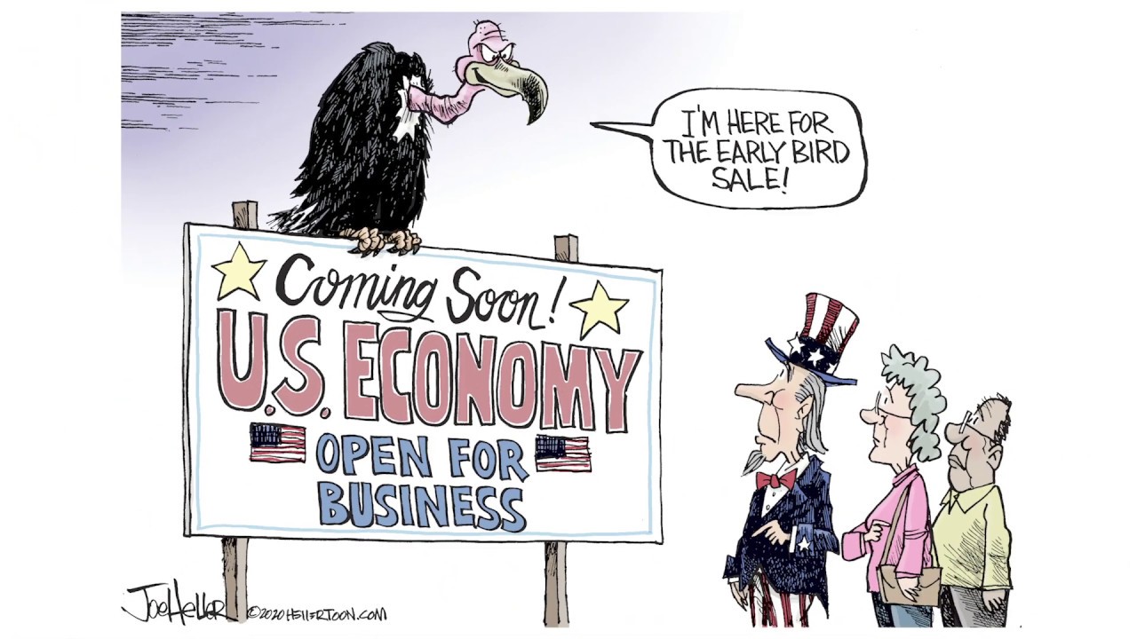 5 Scathing Cartoons About Trump S Rush To Reopen The Economy Youtube