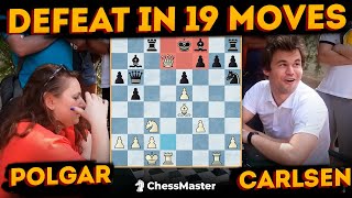 Polgar Beats Carlsen in 19 moves - Best female chess player in history against the world champion by ChessMaster Max 2,082 views 1 year ago 7 minutes, 29 seconds