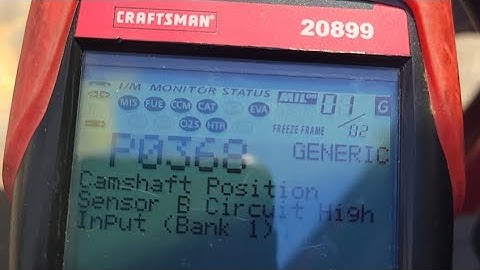 Toyota Check Engine Light P0368 Camshaft Position Sensor B Circuit High Input (Bank 1)