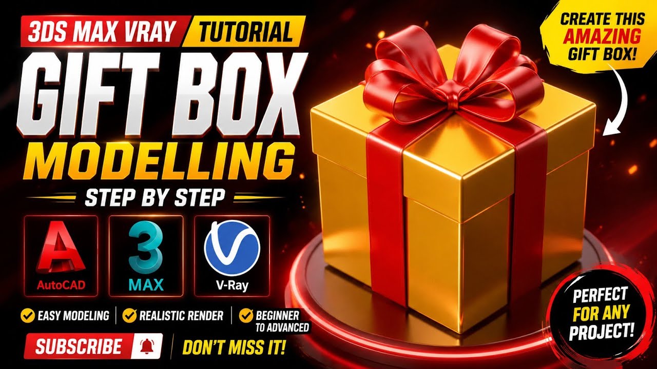 How to Model a Gift Box in 3ds Max3ds Max Gift Box Tutorial: Beginner ...