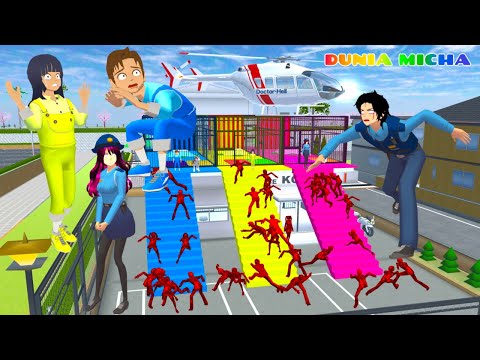 Yuta Mio Bangun Markas Di Kantor Polisi 🏘 Zombie Lava 🧟 Terobos Masuk | Sakura School Simulator