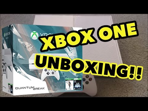 XBOX ONE 500GB WHITE CONSOLE - SPECIAL EDITION QUANTUM BREAK BUNDLE UNBOXING!!!!