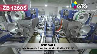 FOR SALE - GTG USED ZENBO Fully Automatic Sheet-feeding Paper Bag Making Machine ZB 1260S-450 screenshot 2