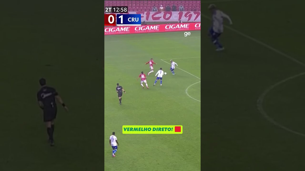 CARTÃO VERMELHO DIRETO PARA VICTOR GABRIEL | #shorts | ge.globo