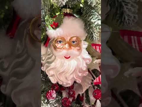 Raz 6.5" Santa with Glasses Glass Christmas Ornament 4352897