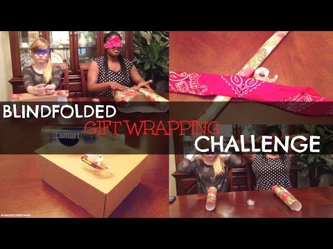 Blindfolded Gift Wrapping Challenge!