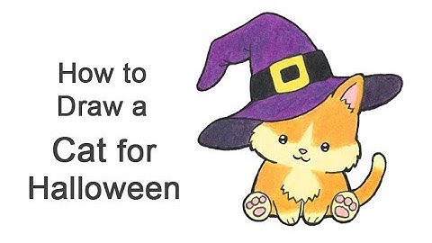 How to Draw a Cat Wearing a Witch