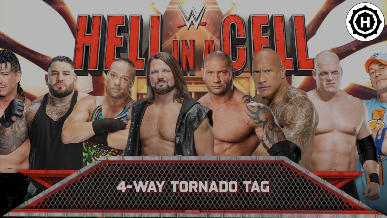4 - WAY TORNADO TAG | HELL IN A CELL | WWE