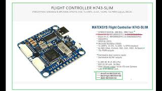 Matek H743 Slim Flight Controller  wire diagram