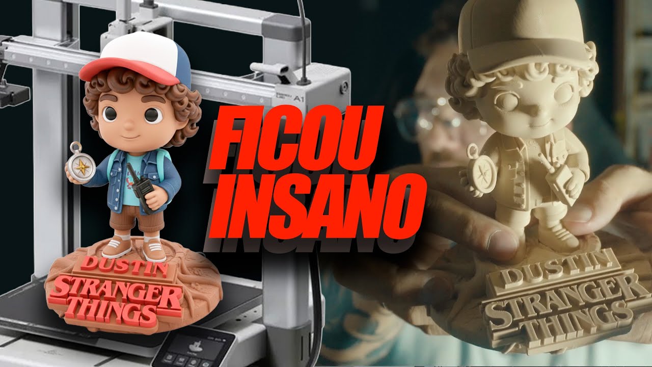 Imprimi o DUSTIN de Stranger Things e o Resultado SURPREENDEU