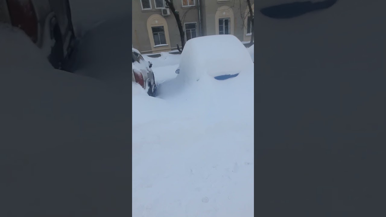 Москва,после большого снегопада,район Текстильщики,01.2026.