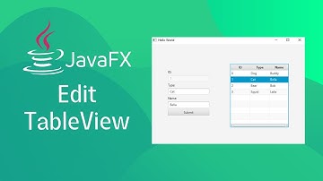 JavaFX and Scene Builder - Edit TableView