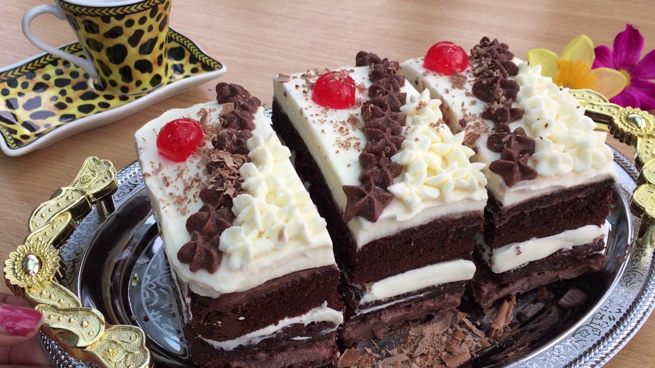 ব্ল্যাক ফরেস্ট পেস্ট্রি কেক Black Forest Pastry Cake Baking YouTube