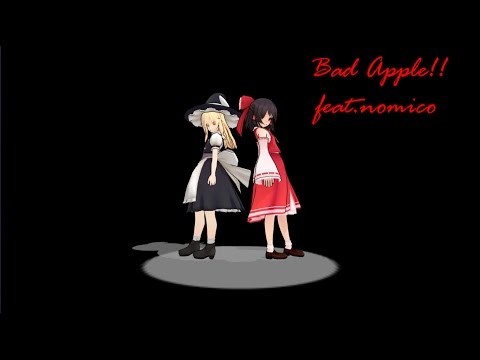 【東方MMD】Bad Apple!!（霊夢＆魔理沙） （MMDテスト）