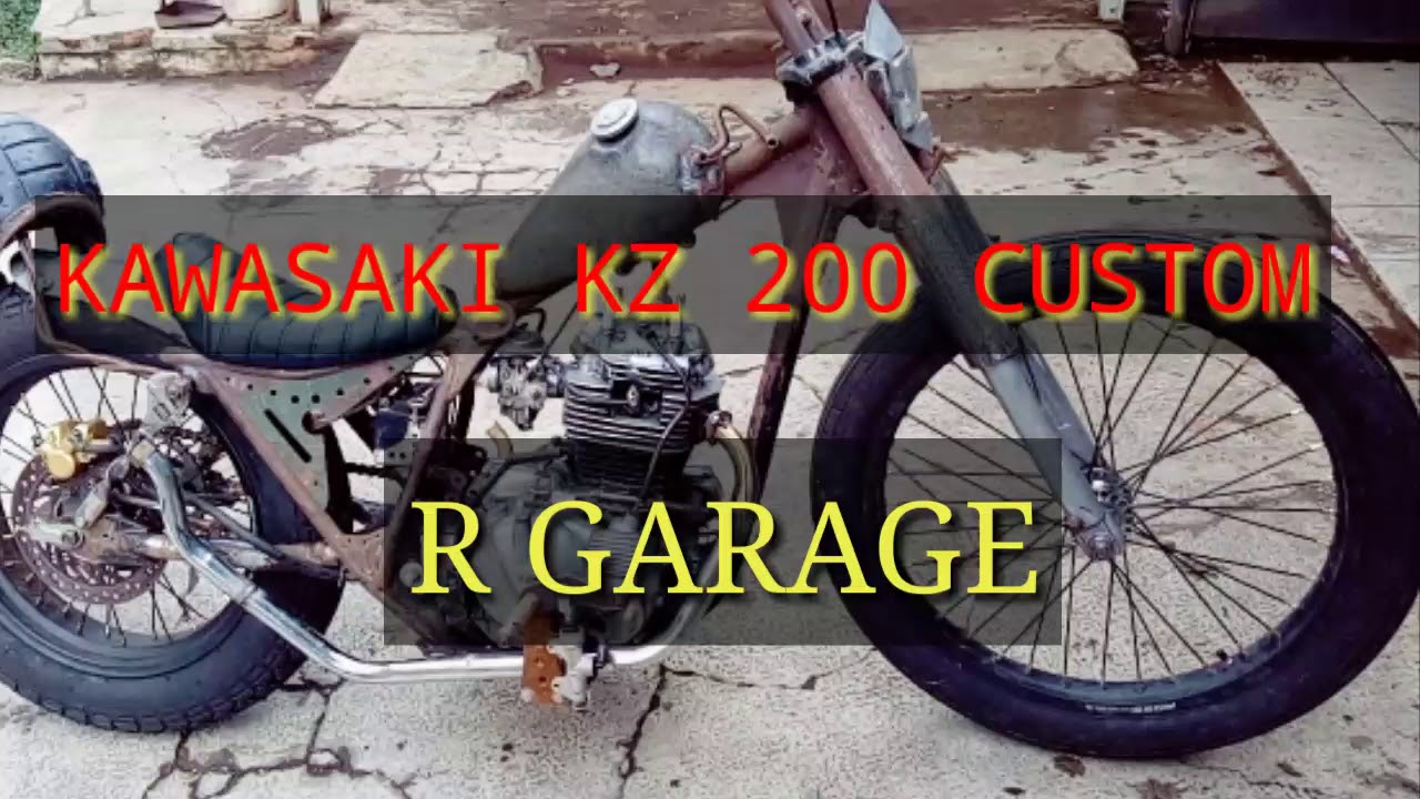 Kawasaki binter mercy// kz200 custom berkeringat karat R GARAGE - YouTube